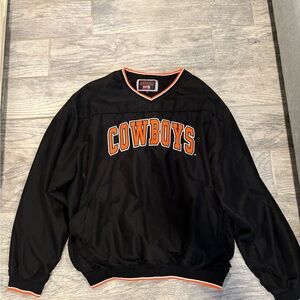 Black Cowboys Sweatshirt with Orange Accents